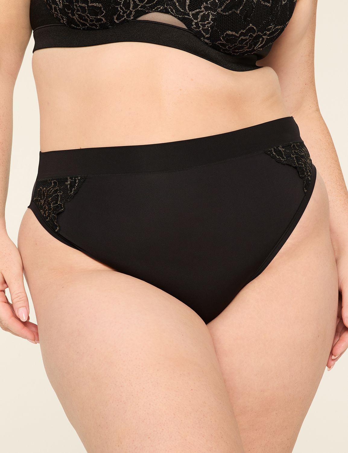 comfort bliss lurex lace french cut brief panty