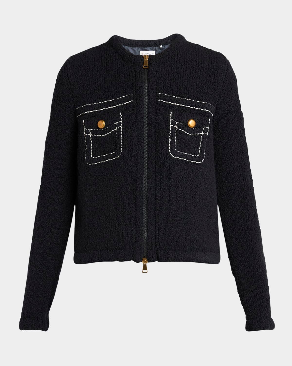 comfort wool zip cardigan