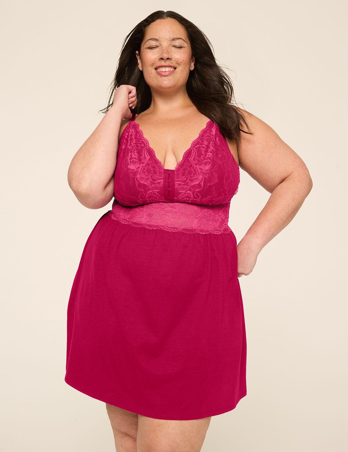 comfy cotton hook-and-eye lace chemise