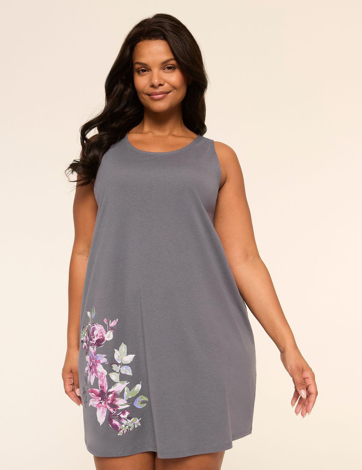 comfy cotton racerback tank sleepshirt