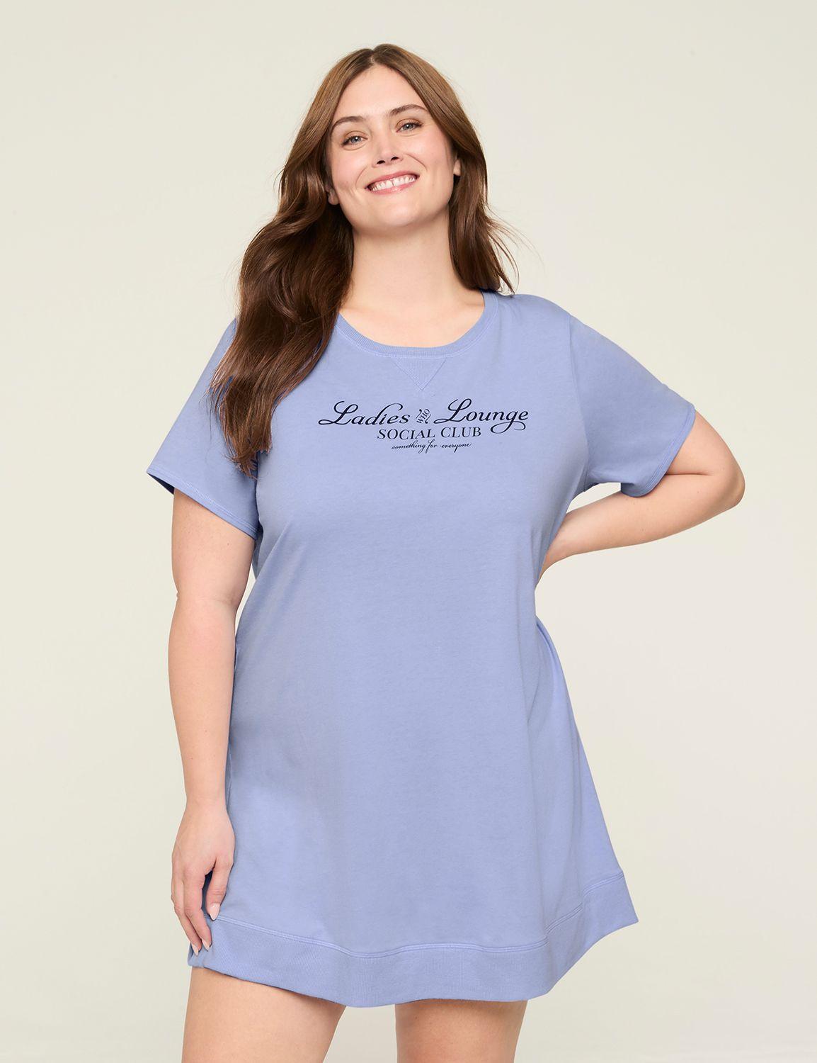 comfy cotton rib-trim sleepshirt