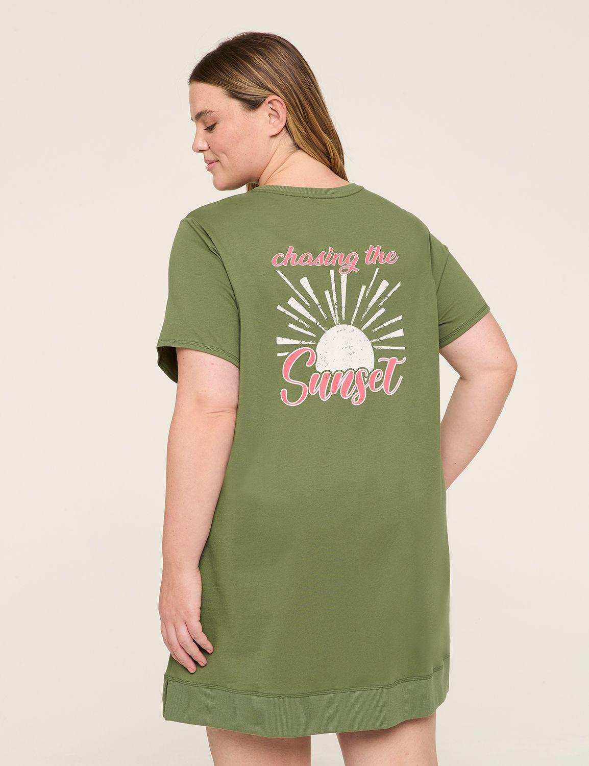 comfy cotton rib-trim sleepshirt