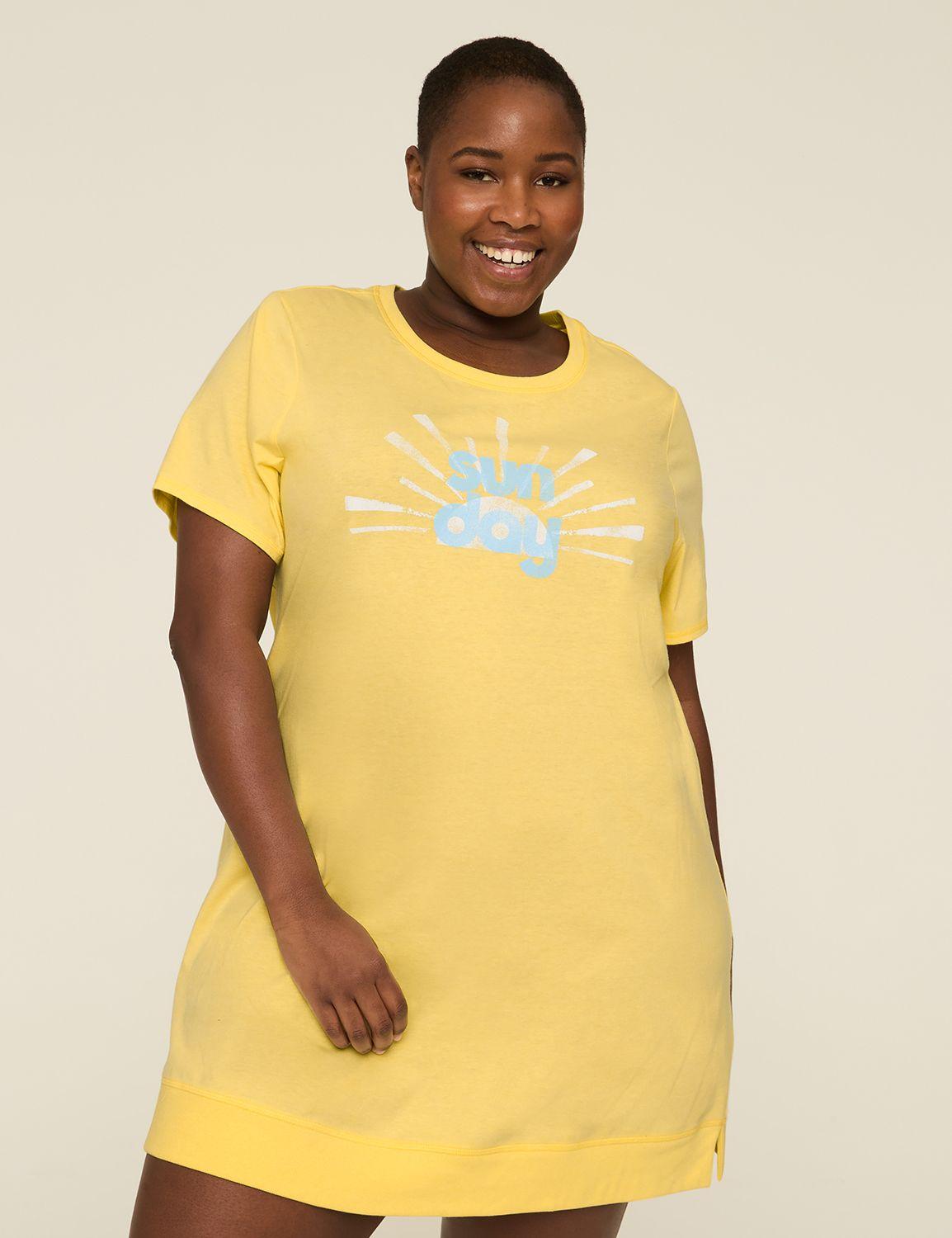 comfy cotton rib-trim sleepshirt