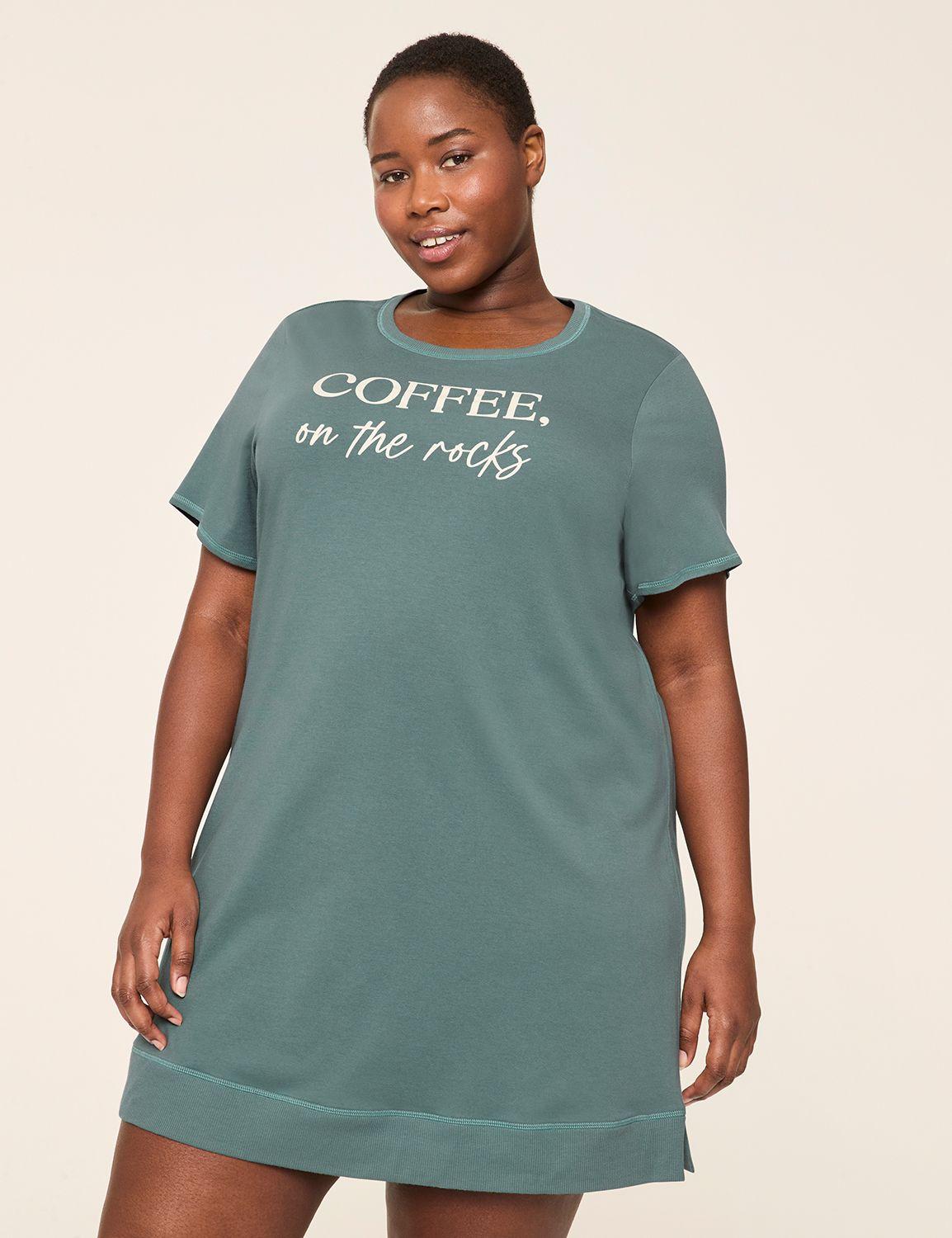 comfy cotton rib-trim sleepshirt