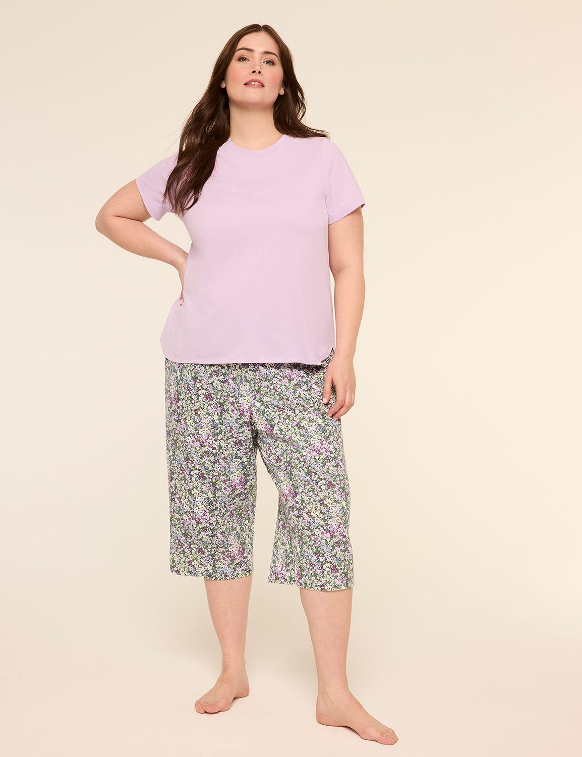 comfy cotton tee & crop pant pj set