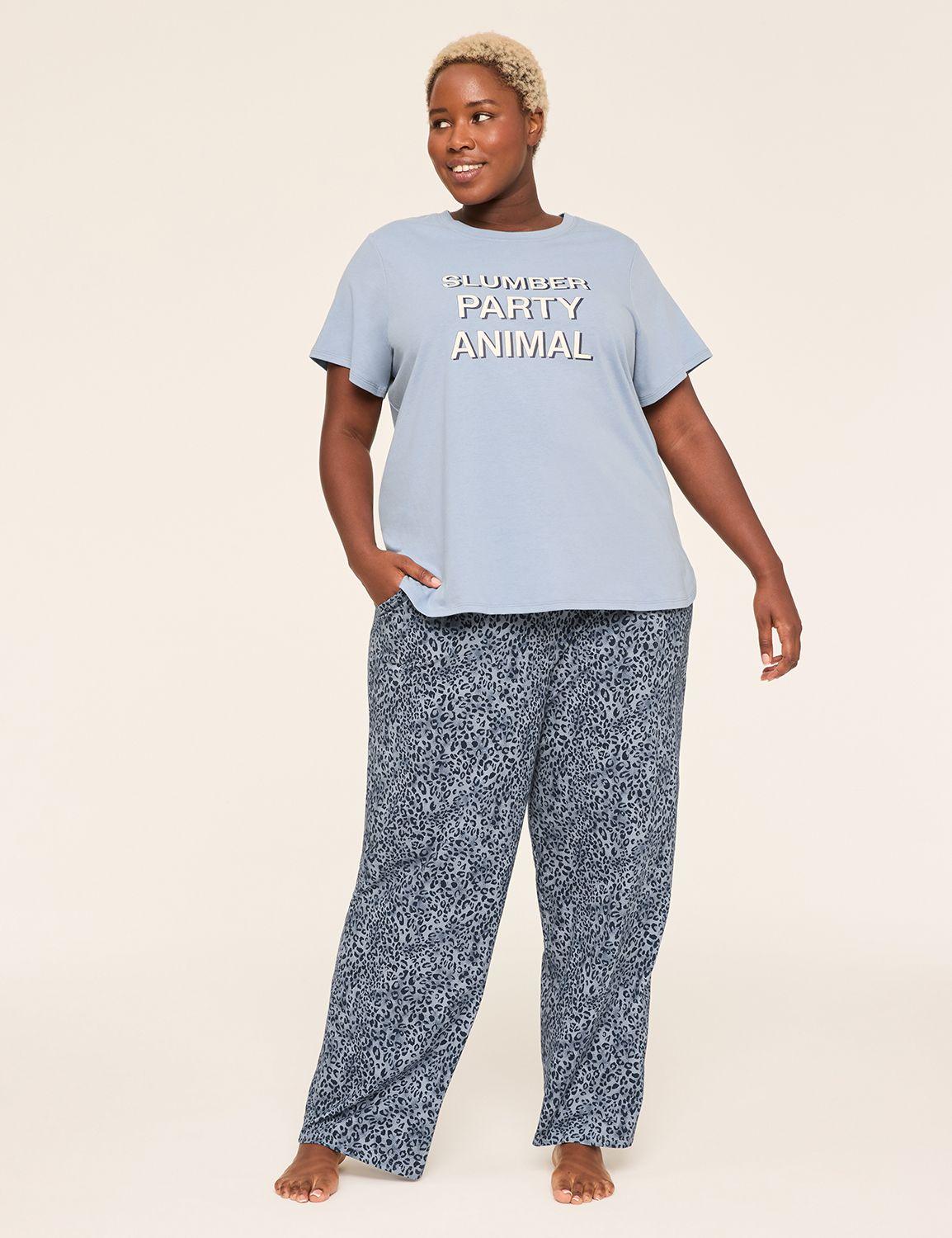 comfy cotton tee & pant pj set