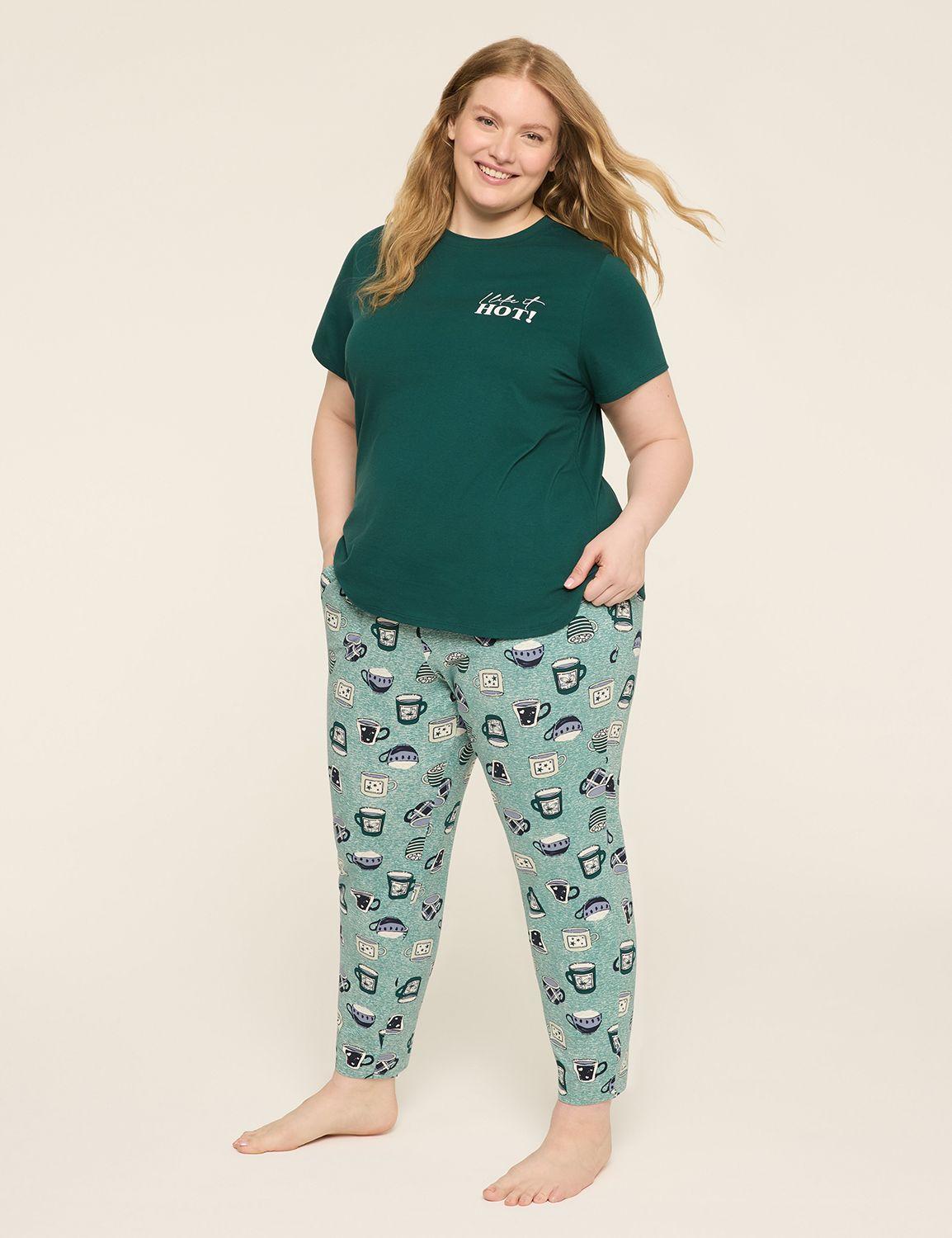 comfy cotton tee & pant pj set