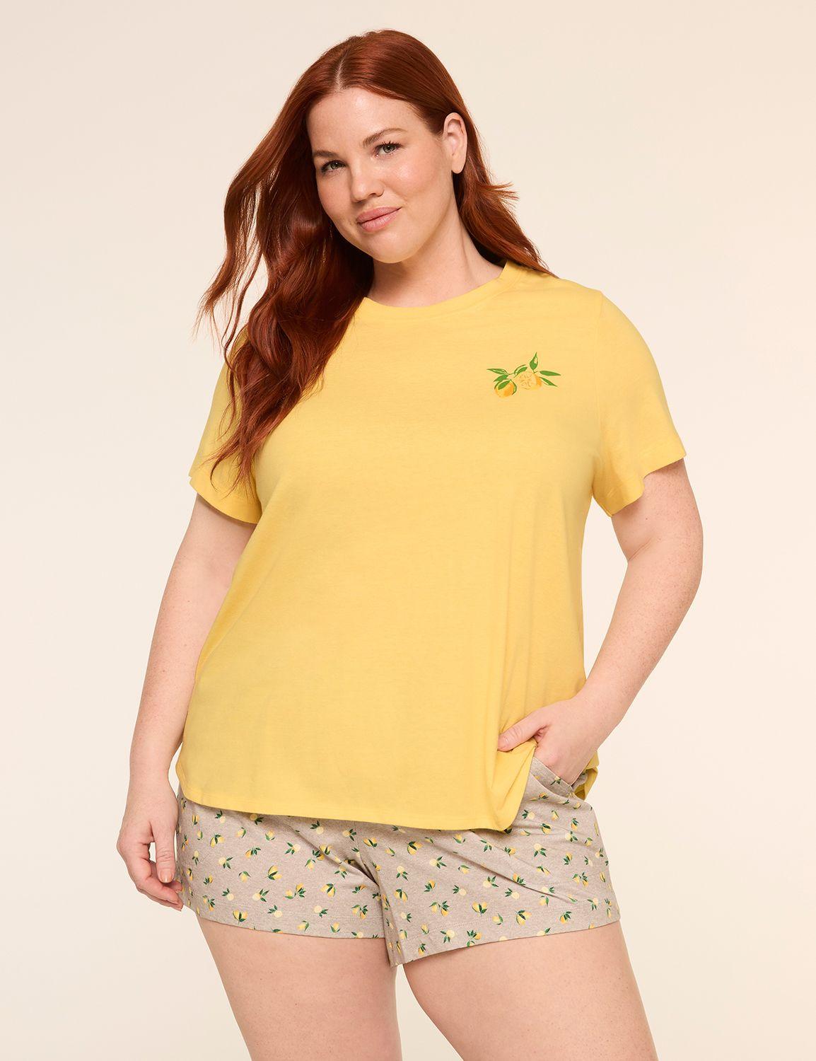 comfy cotton tee & short pj set