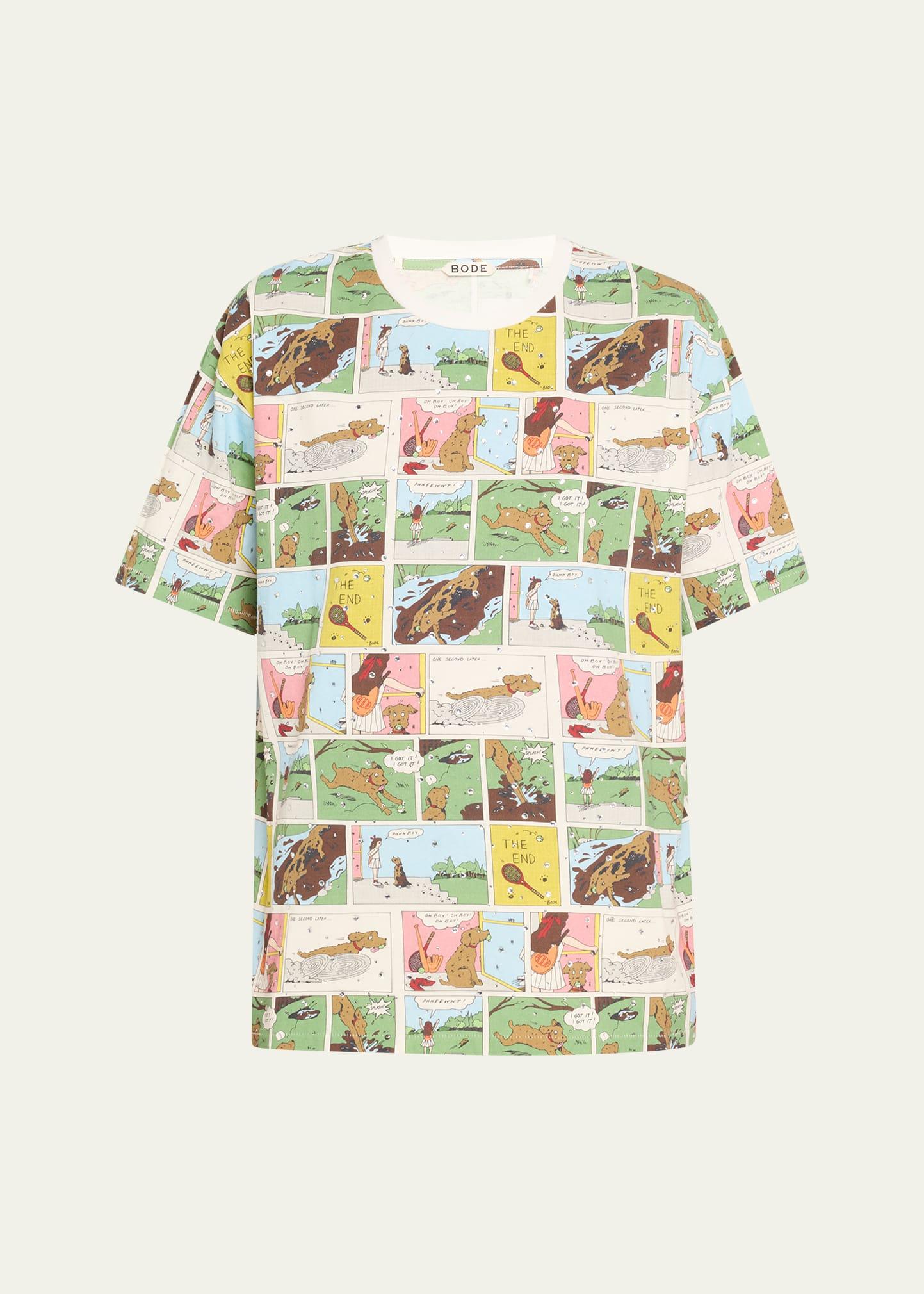comic strip printed tee