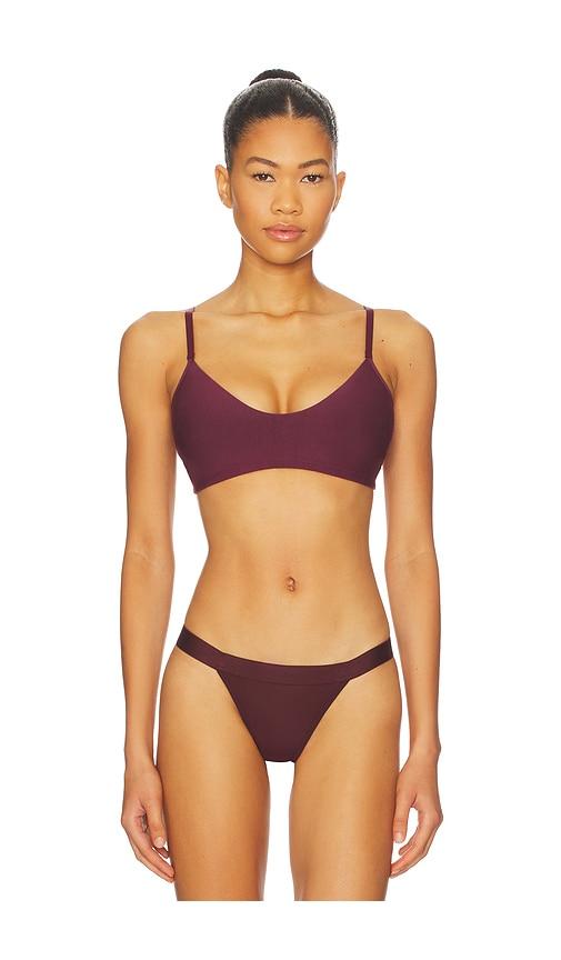 commando butter bralette in wine.
