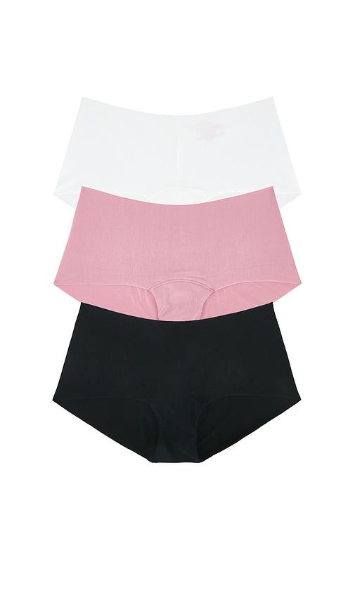 commando butter hipster panty 3-pack in white,pink.