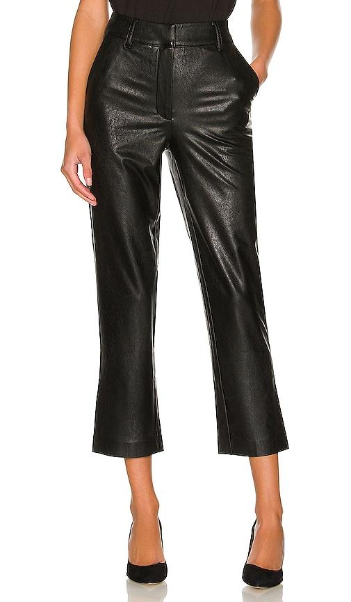 commando faux leather trouser in black.