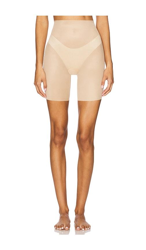 commando featherlight control short in beige.