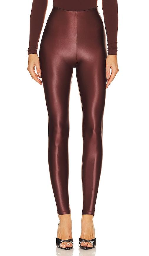 commando matte metallic legging in brick.