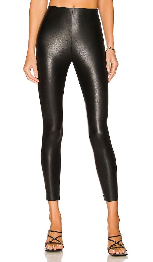 commando petite faux leather leggings in black.