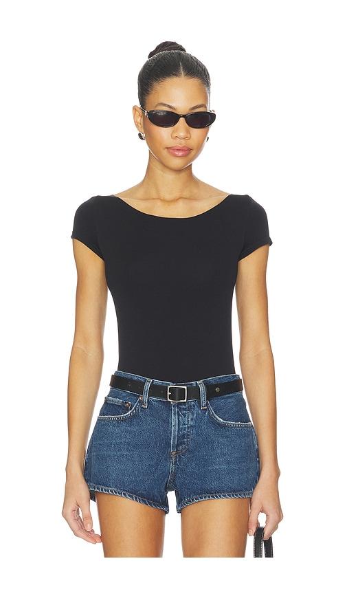 commando prima ballet bodysuit in black.