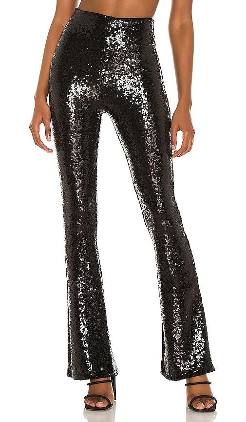 commando sequin flared legging in black.