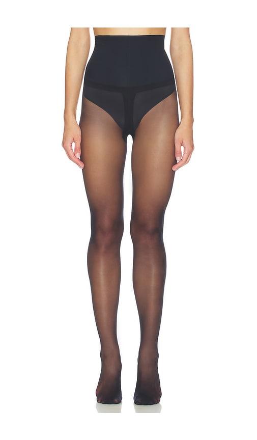 commando soft luxe sheer tights in black.