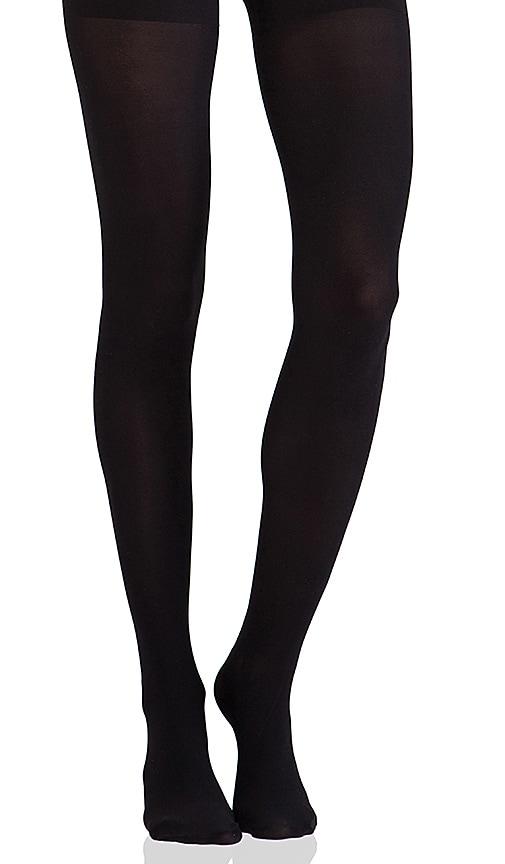commando ultimate opaque control top tight in black.