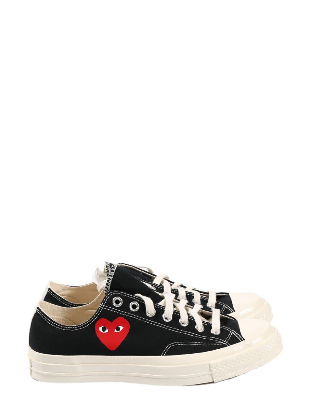 comme des garçons chuck taylor red heart sneakers