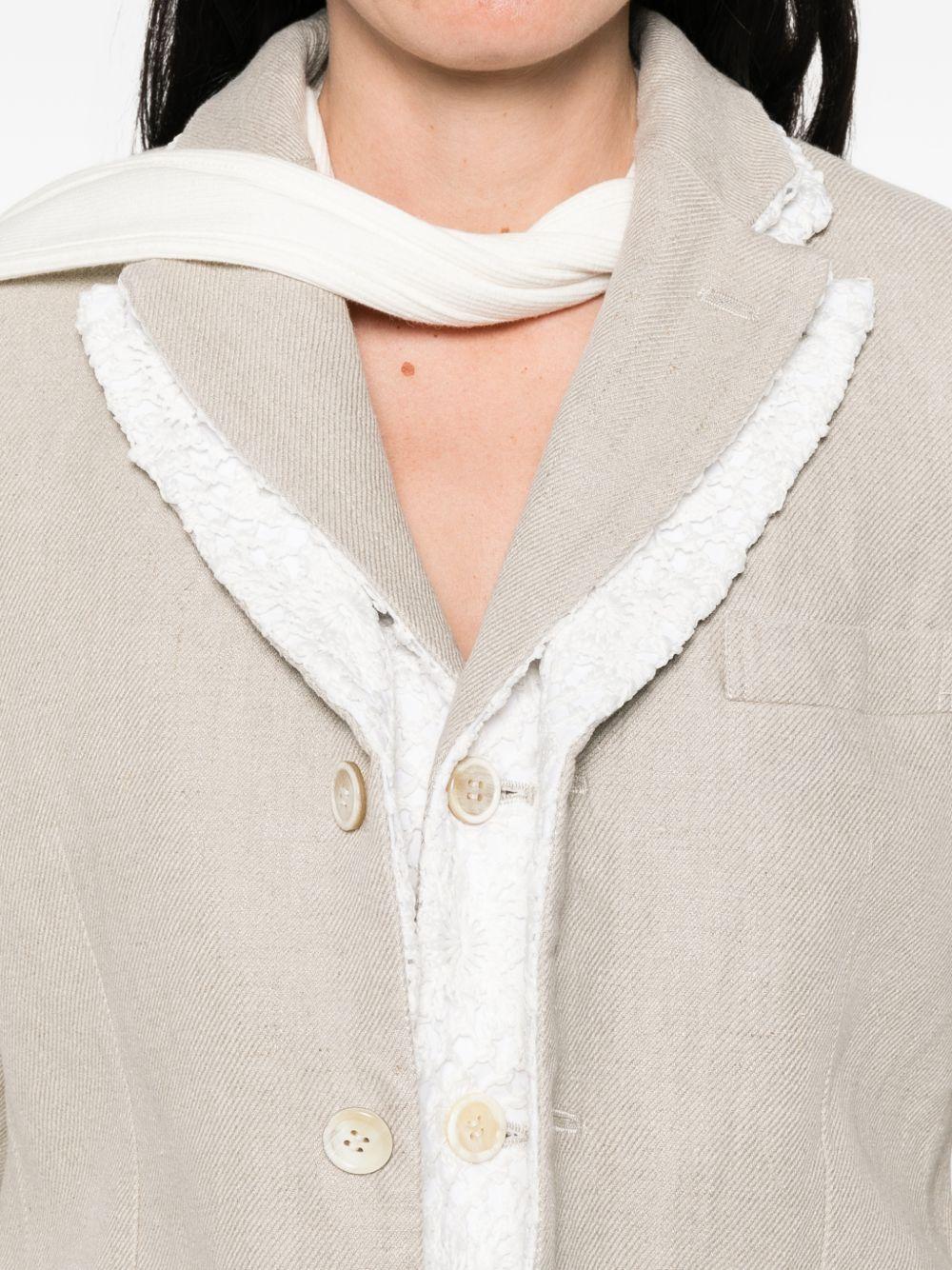 comme des garçons comme des garcons jackets beige outer: linen/flax - women