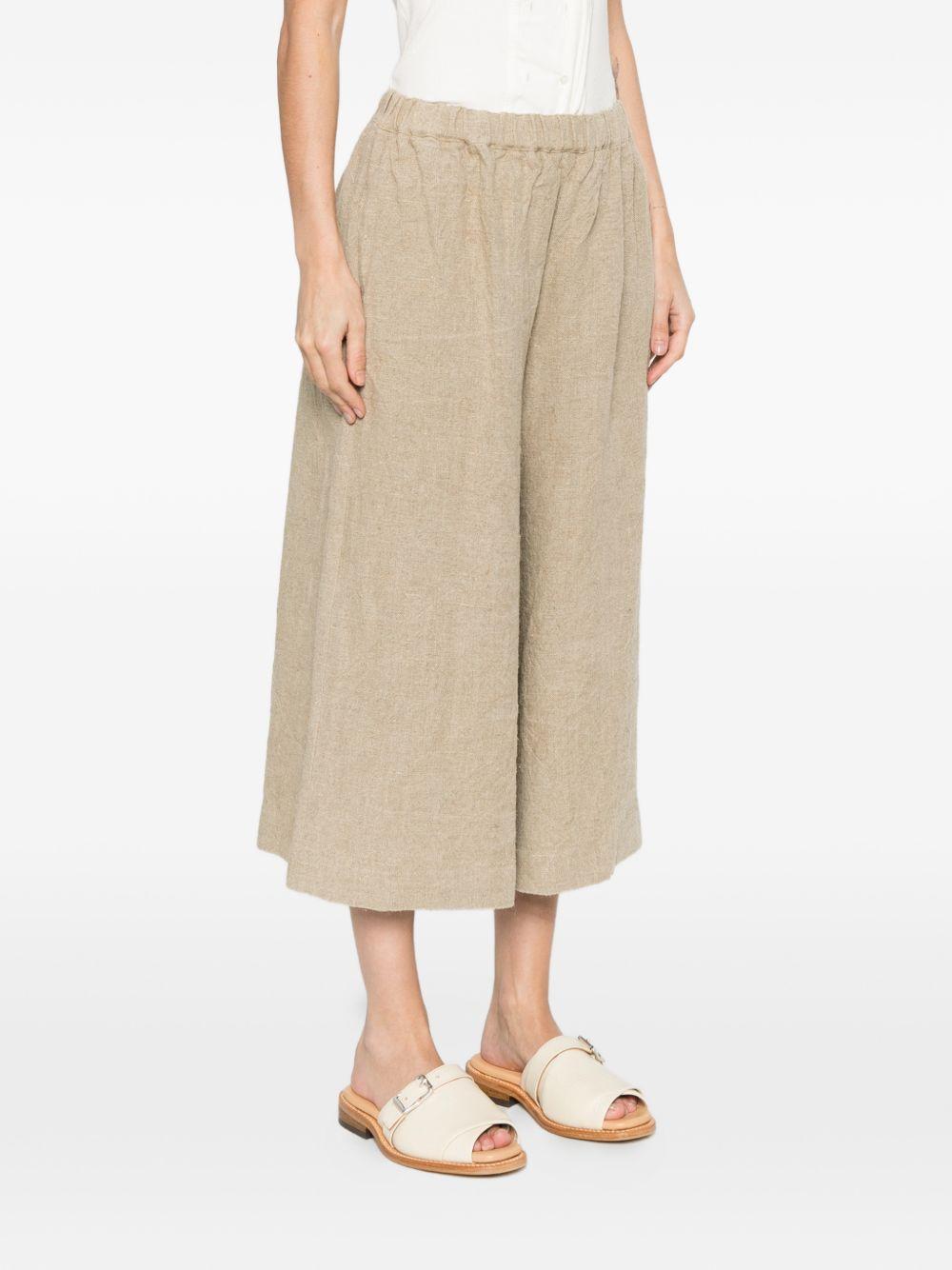 comme des garçons comme des garcons trousers beige linen/flax - women