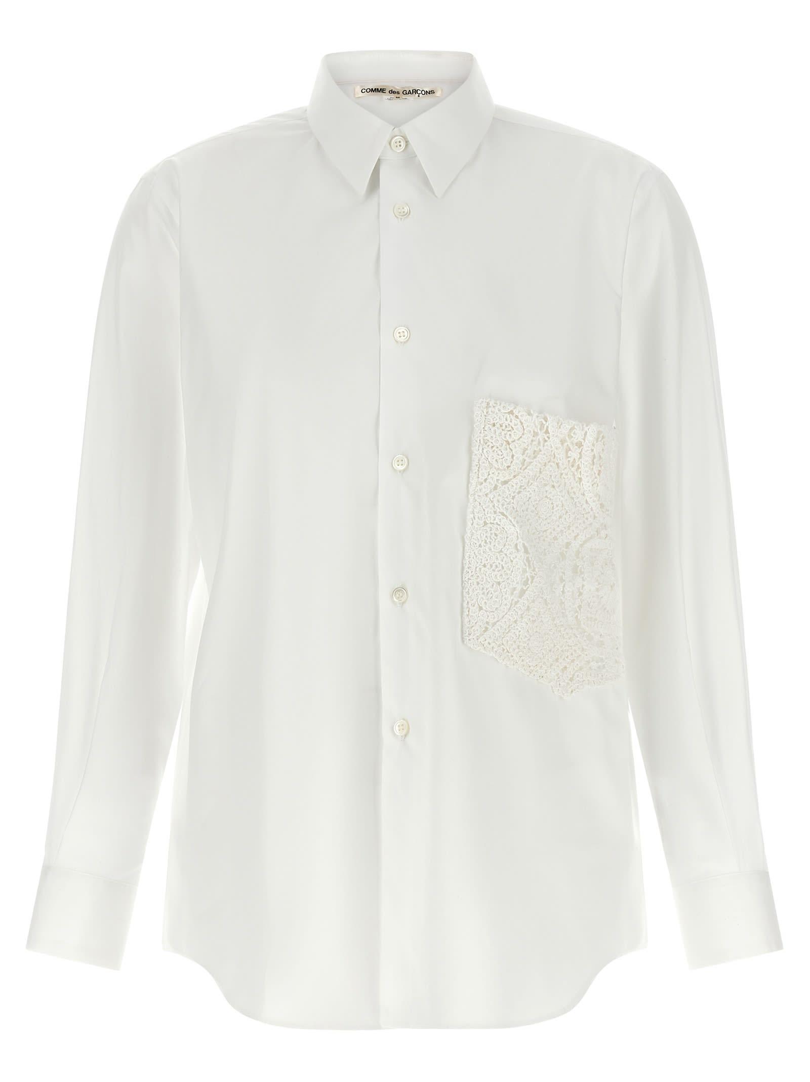 comme des garçons crochet pocket shirt