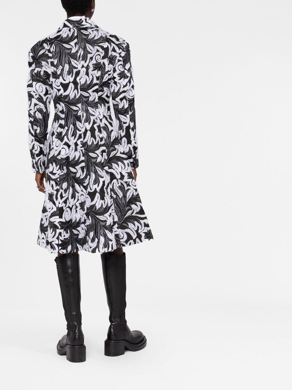 comme des garçons double-breasted damask coat