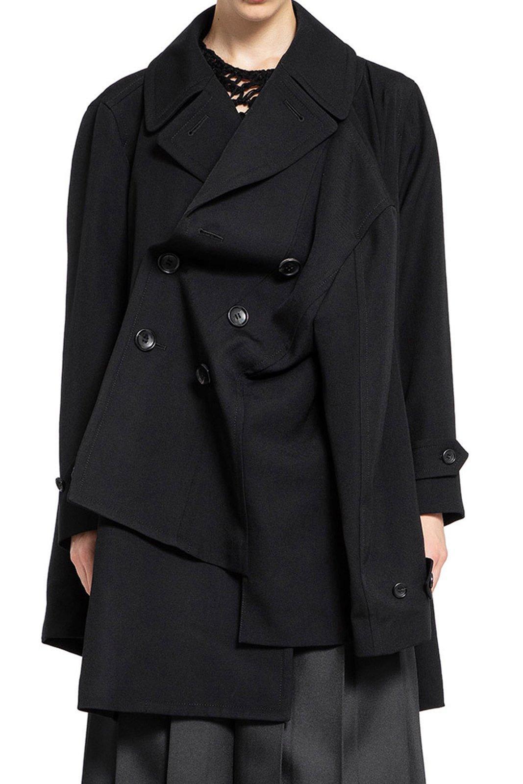 comme des garçons double-breasted gabardine jacket