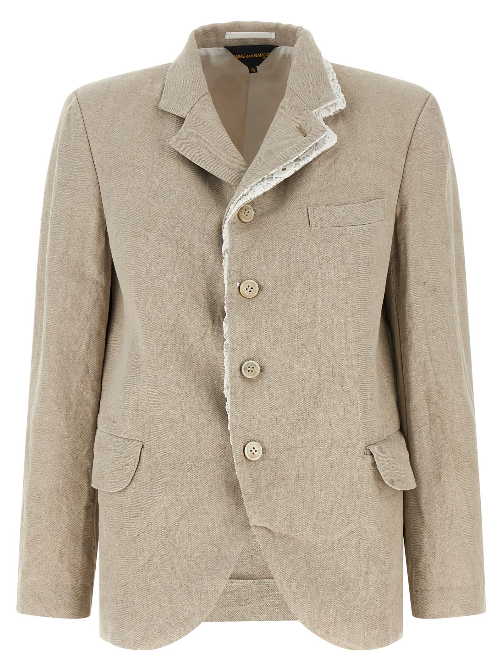 comme des garçons double layer lapel blazer