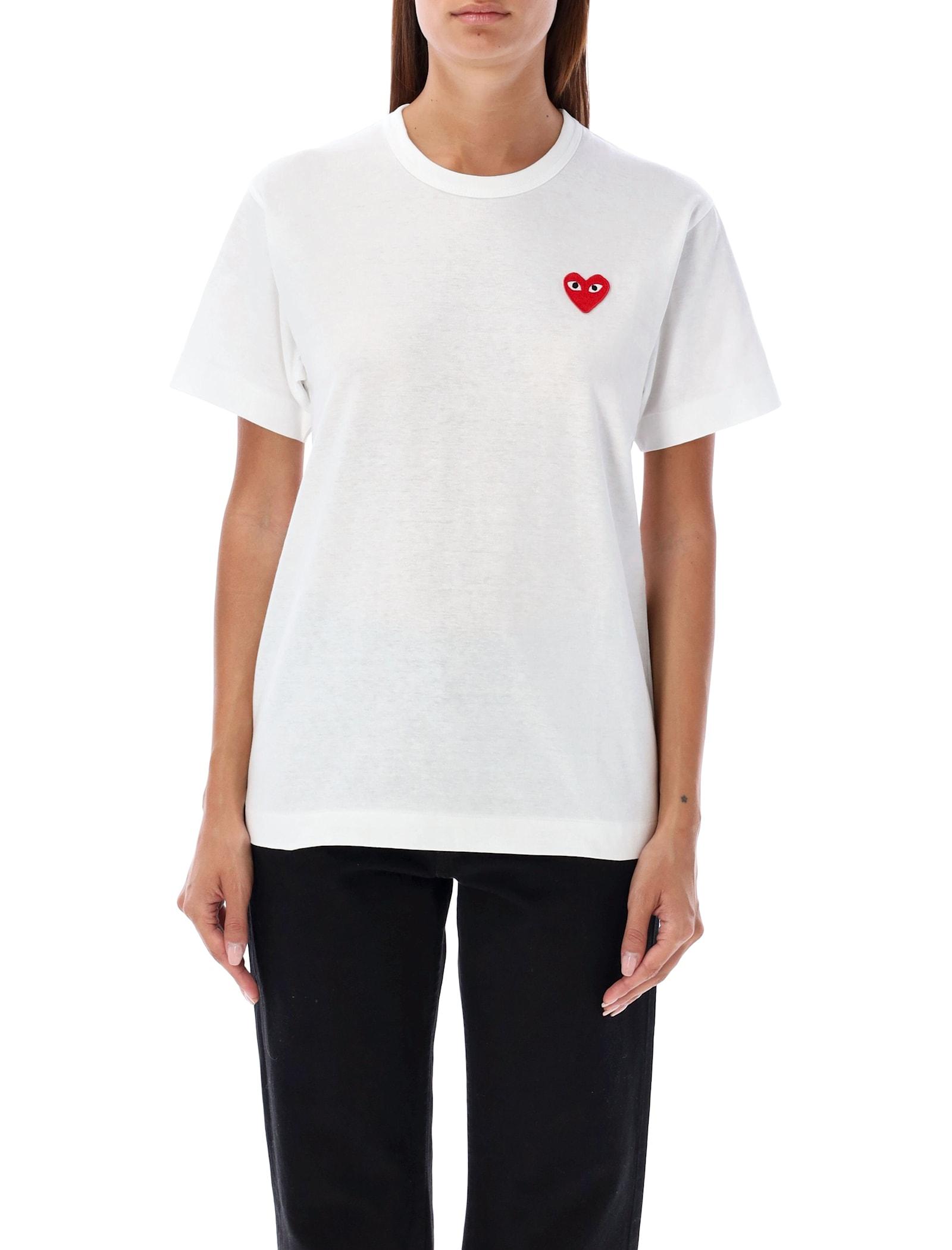 comme des garçons play classic heart t-shirt