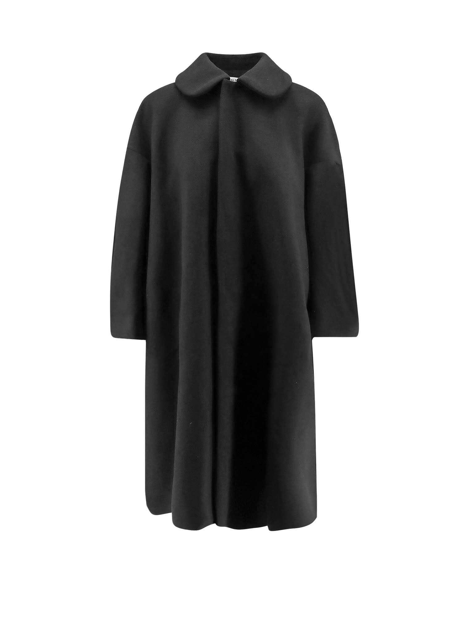 comme des garçons play coat with balloon sleeves