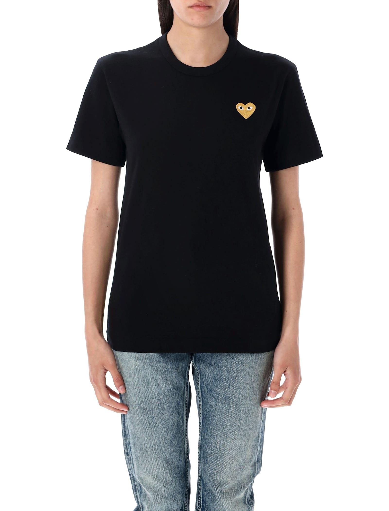 comme des garçons play golden heart t-shirt