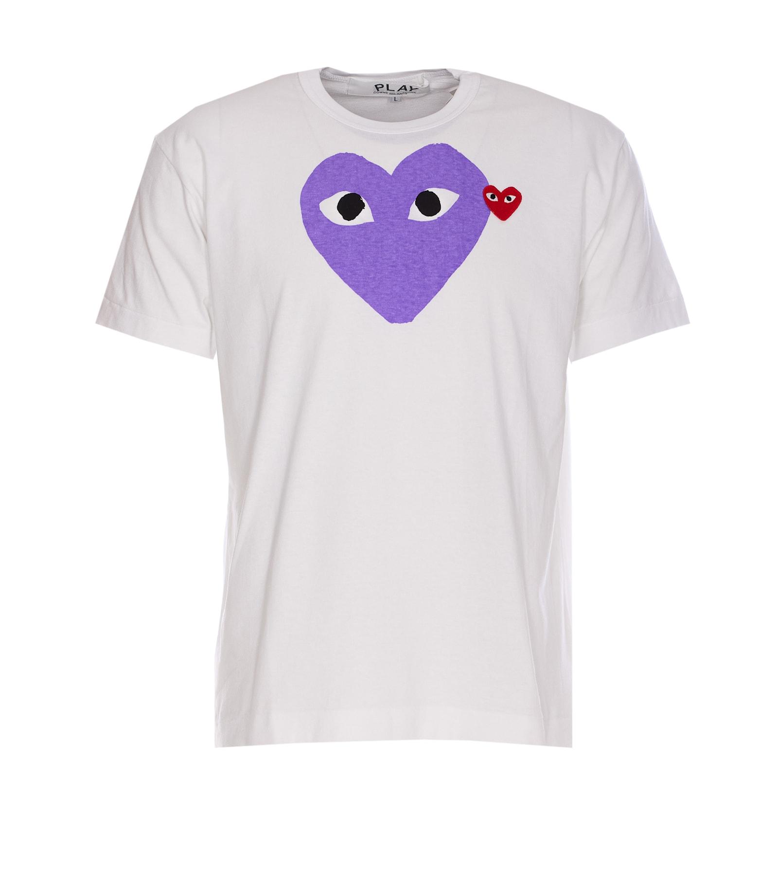 comme des garçons play heart logo t-shirt