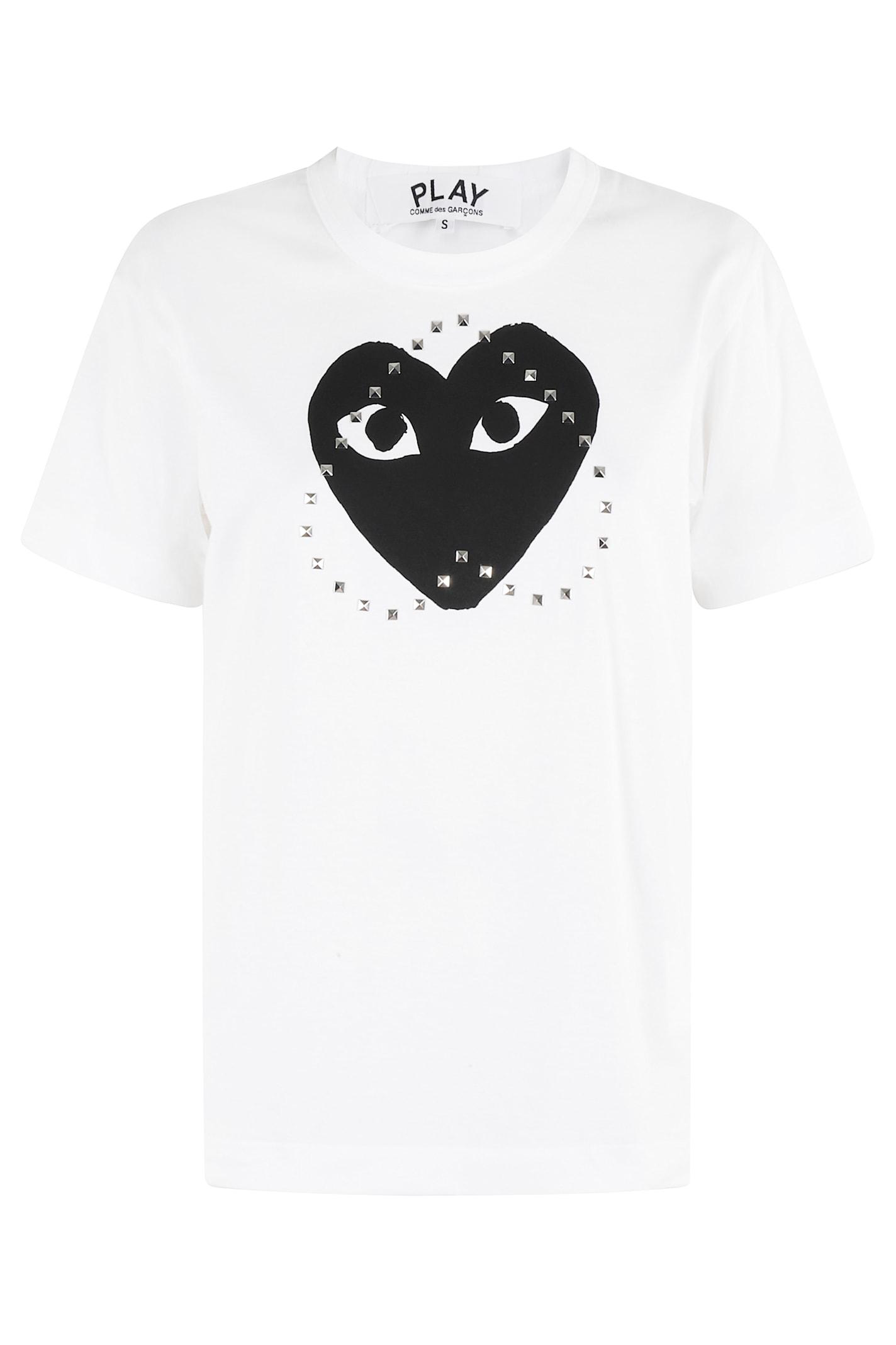 comme des garçons play tshirt logo