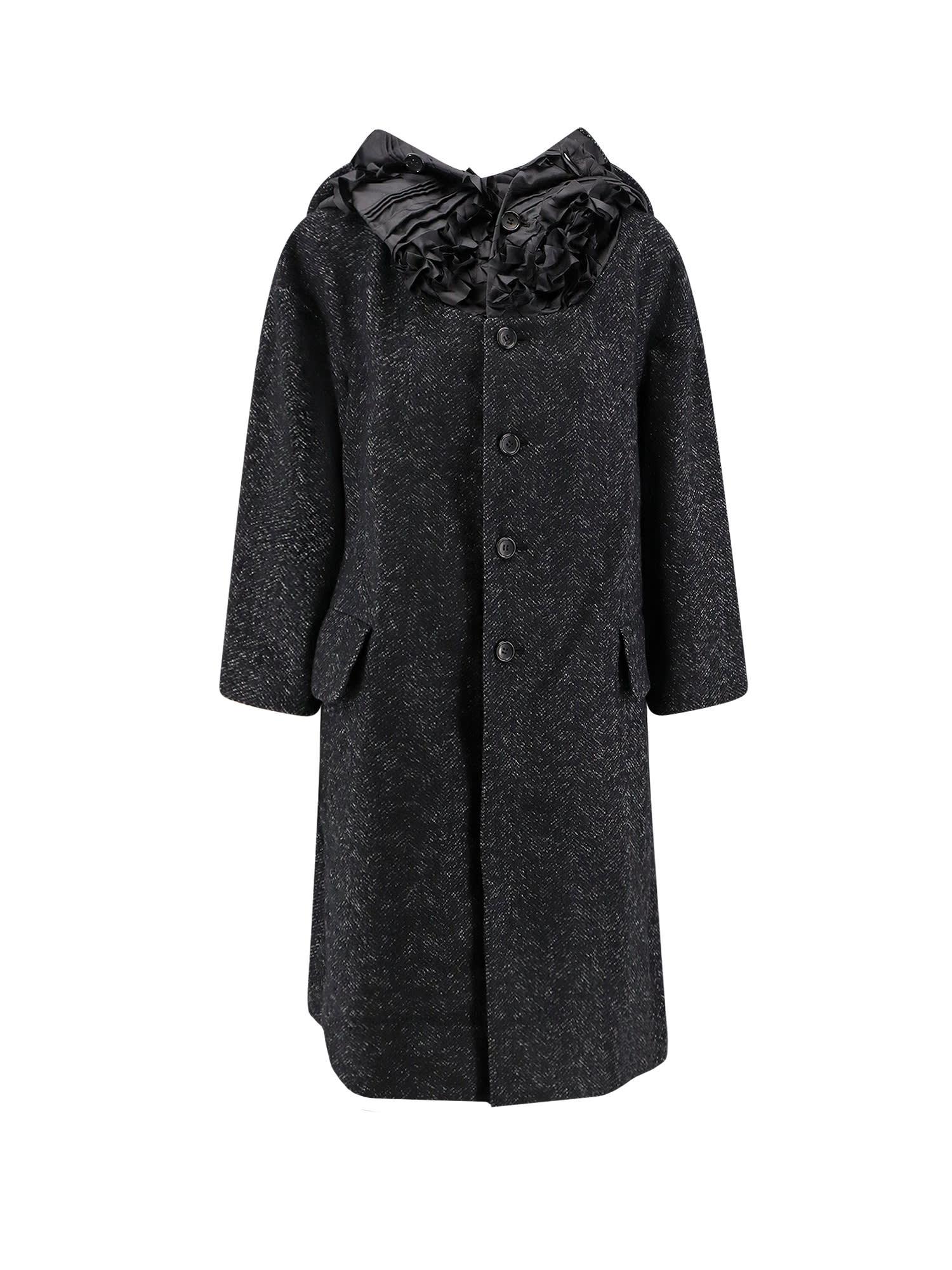 comme des garçons play wool coat