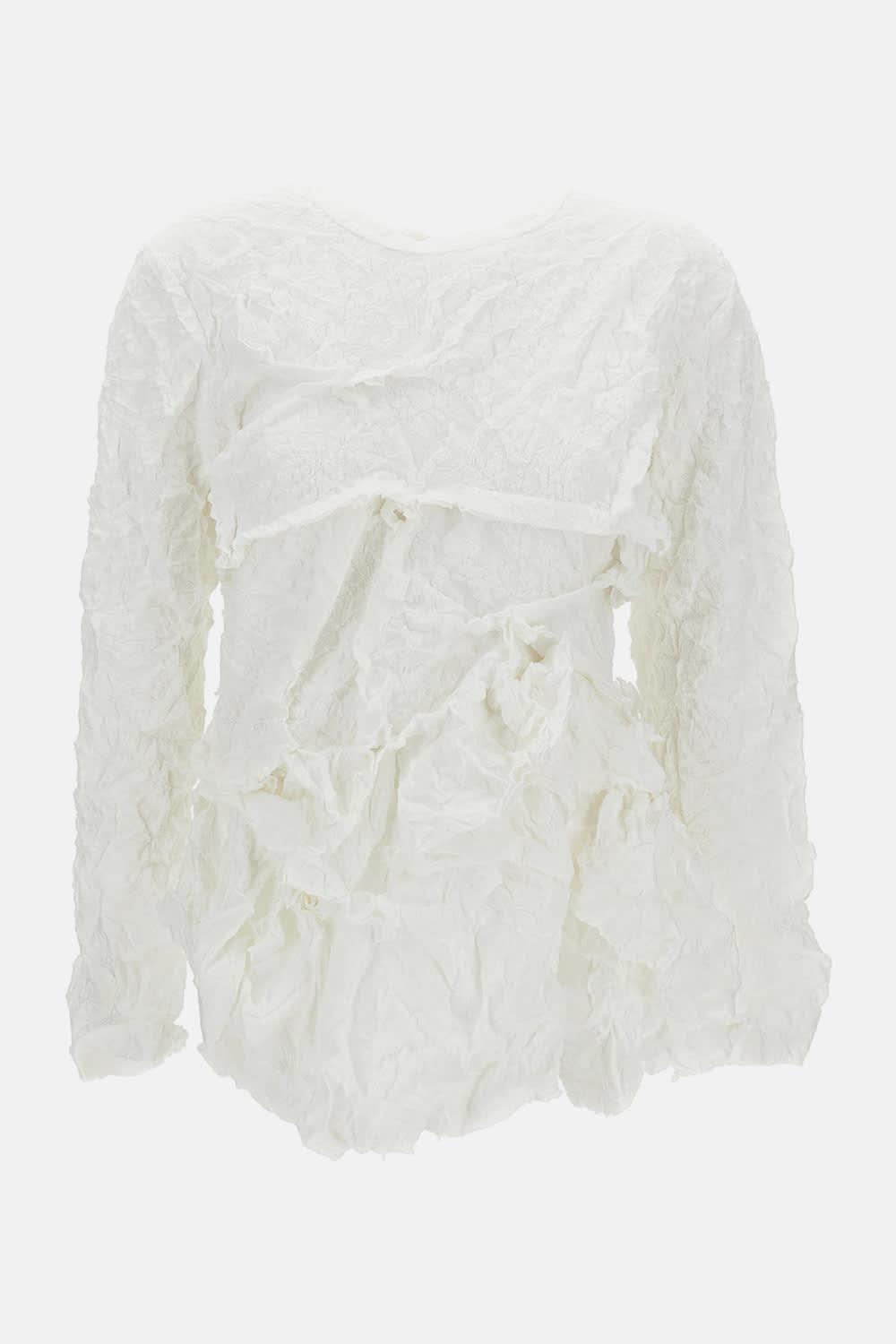 comme des garçons ruffle top