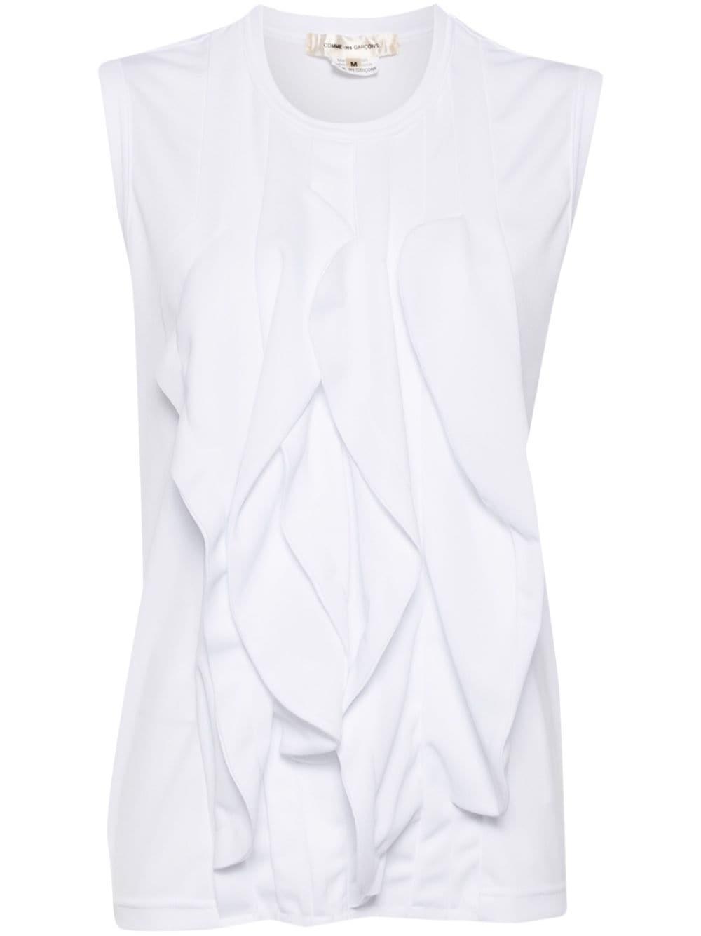 comme des garçons ruffled tank top