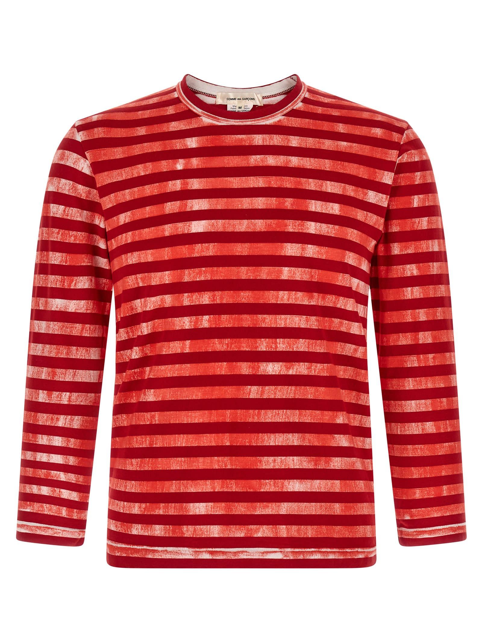 comme des garçons striped t-shirt