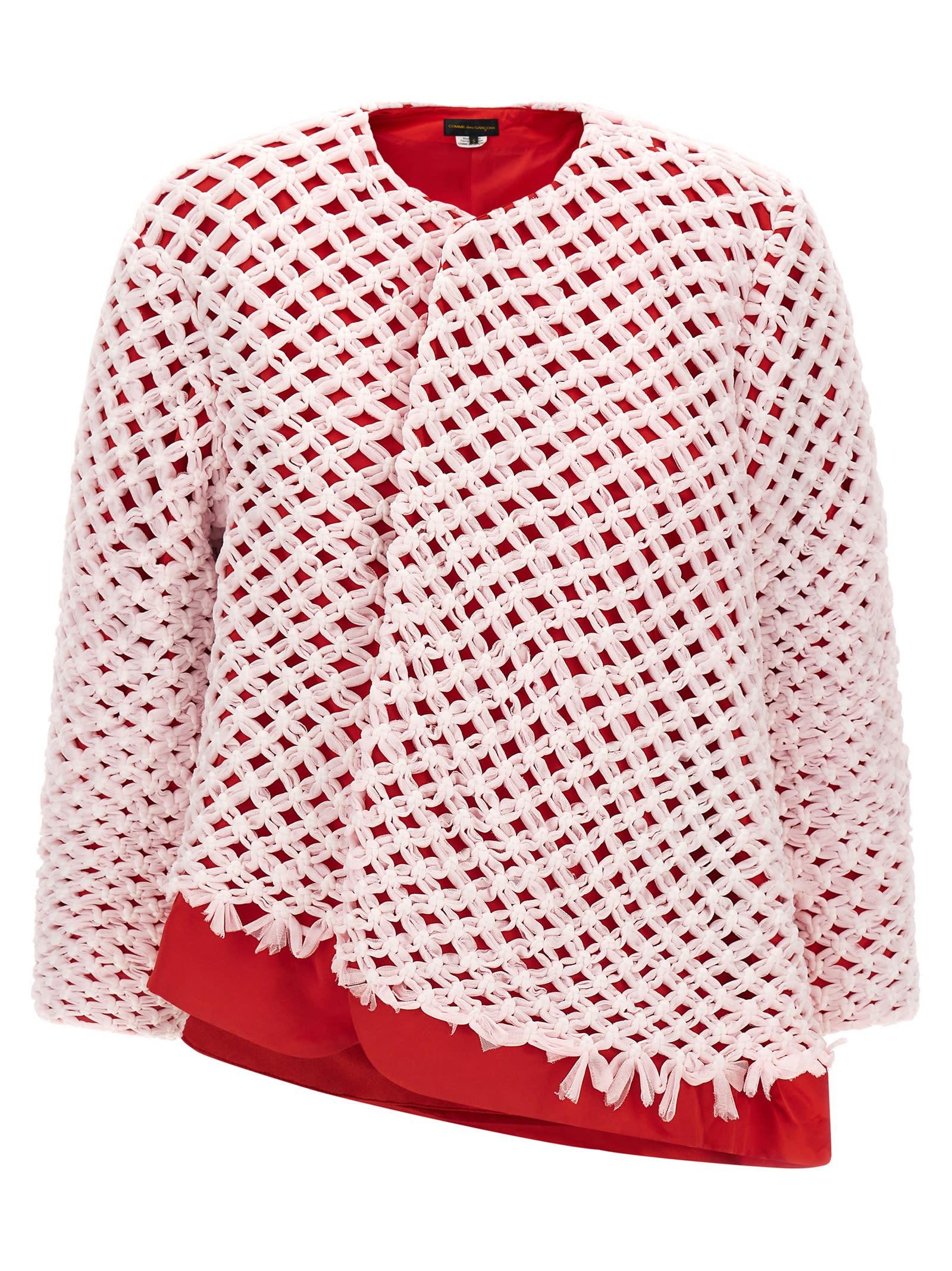 comme des garçons tulle weave blazer