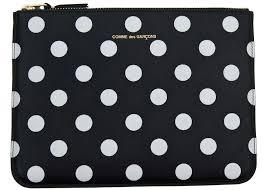 comme des garçons wallet dots printed leather wallet