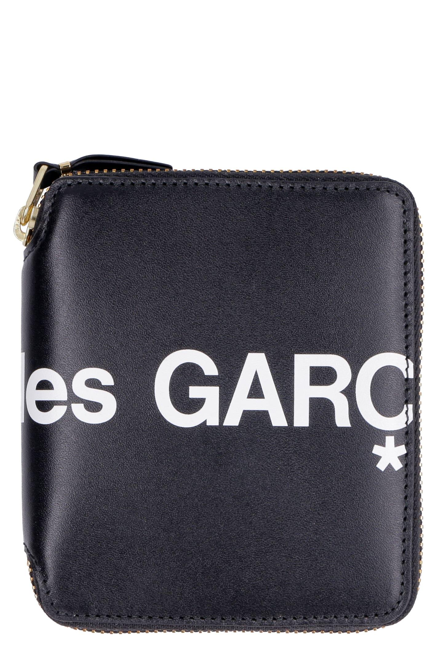 comme des garçons wallet huge leather zip around wallet