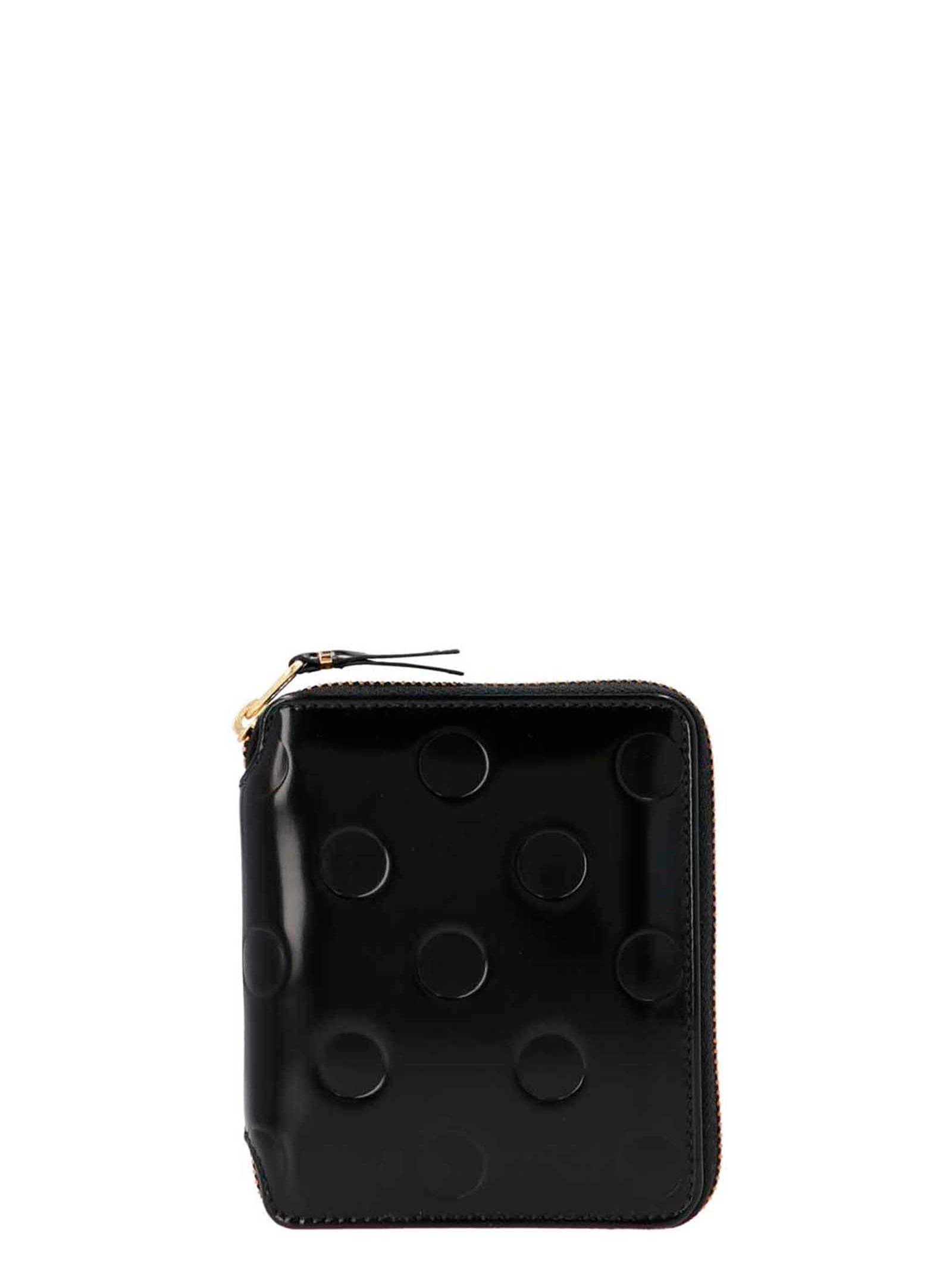 comme des garçons wallet polka dots embossed wallet