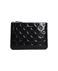 comme des garçons wallet polka dots embossed wallet