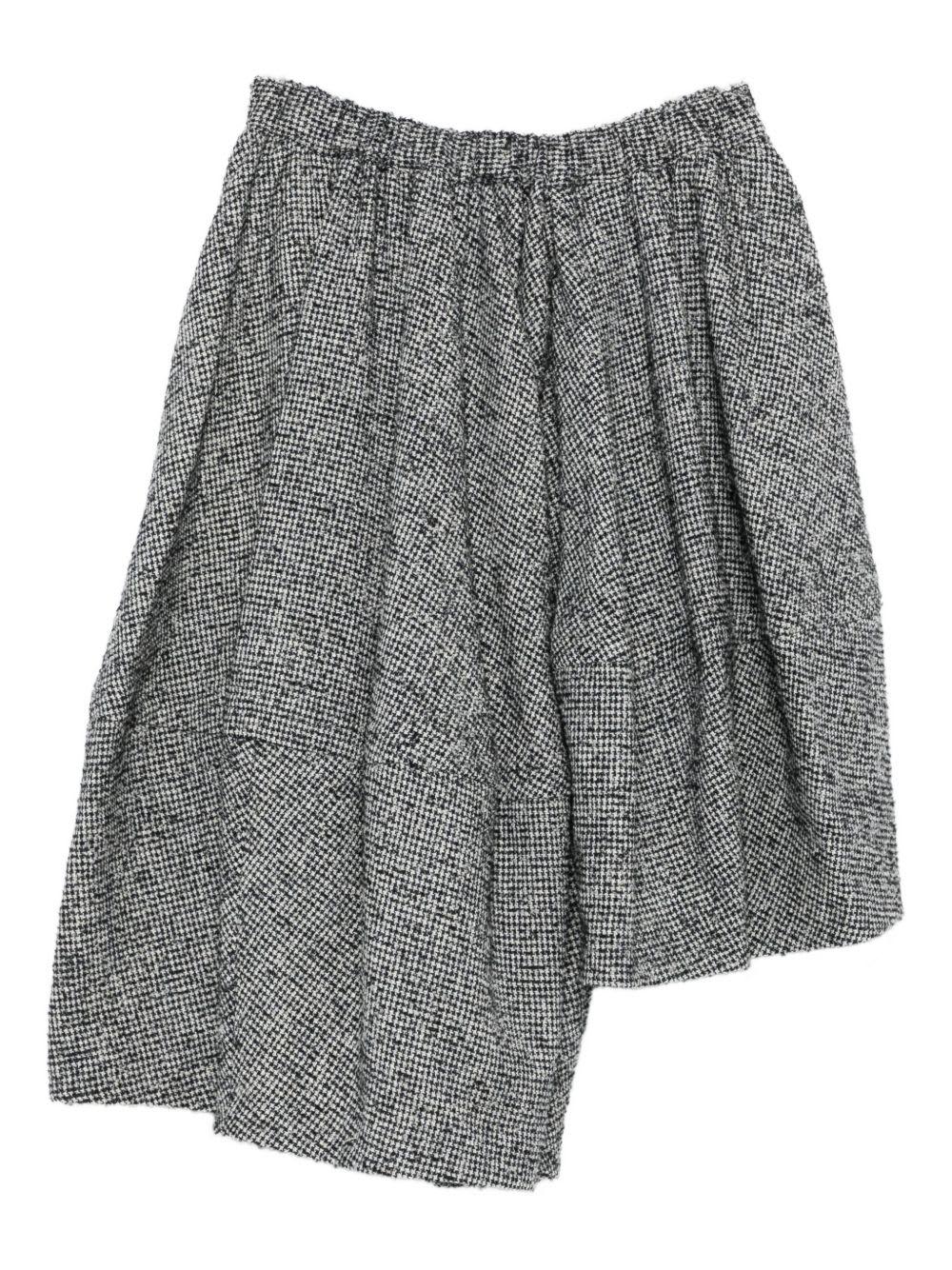 comme des garçons wool asymmetric skirt