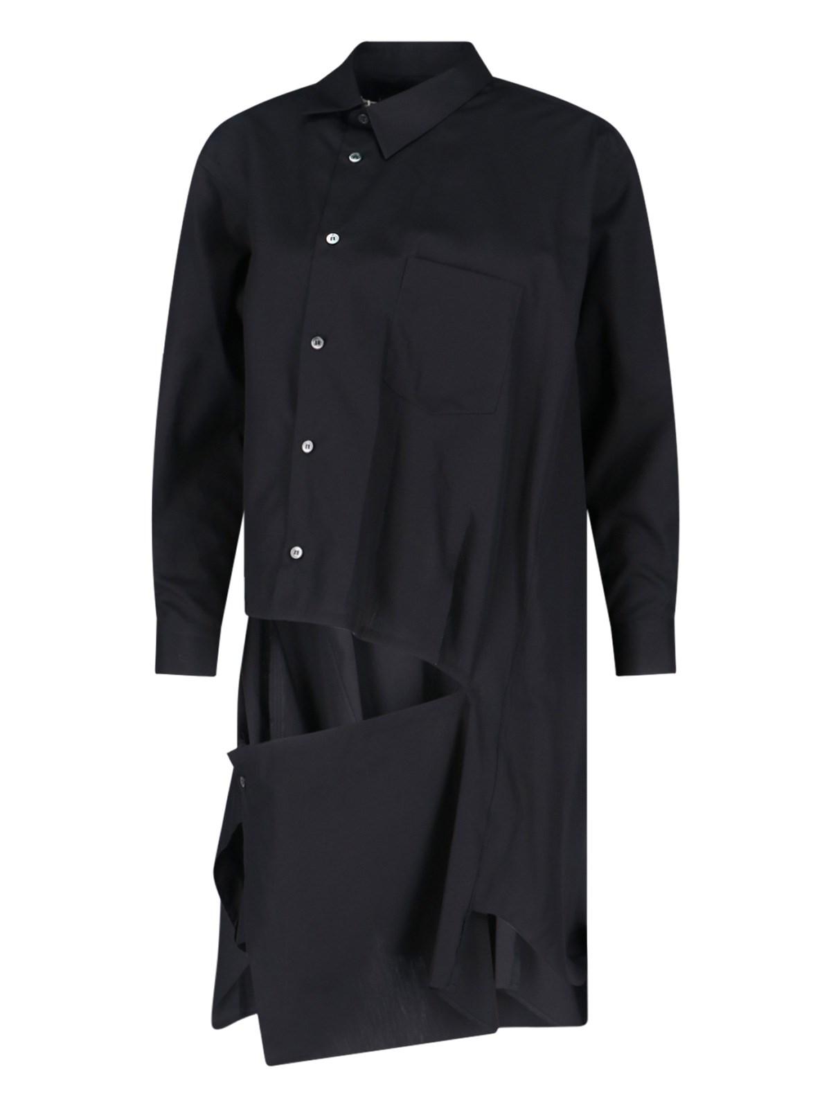comme des garcons asymmetric long shirt