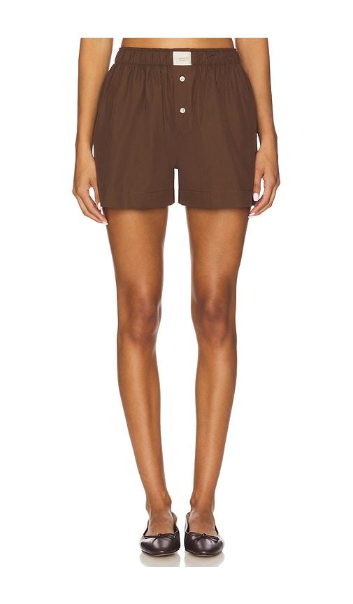 comme si la boxer classica short in brown.