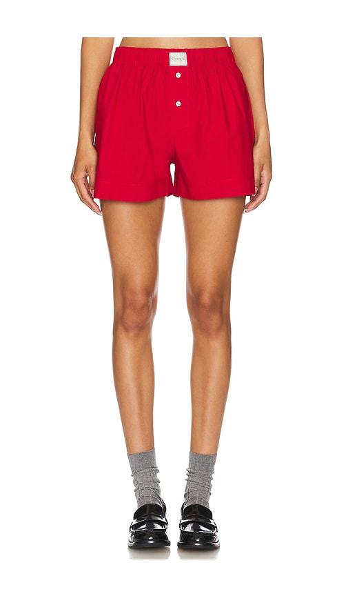 comme si la boxer classica short in red.