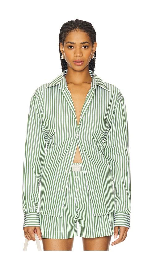 comme si la shirt classica in green.