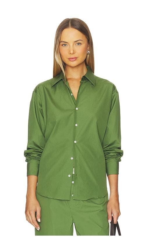 comme si la shirt classica in olive.